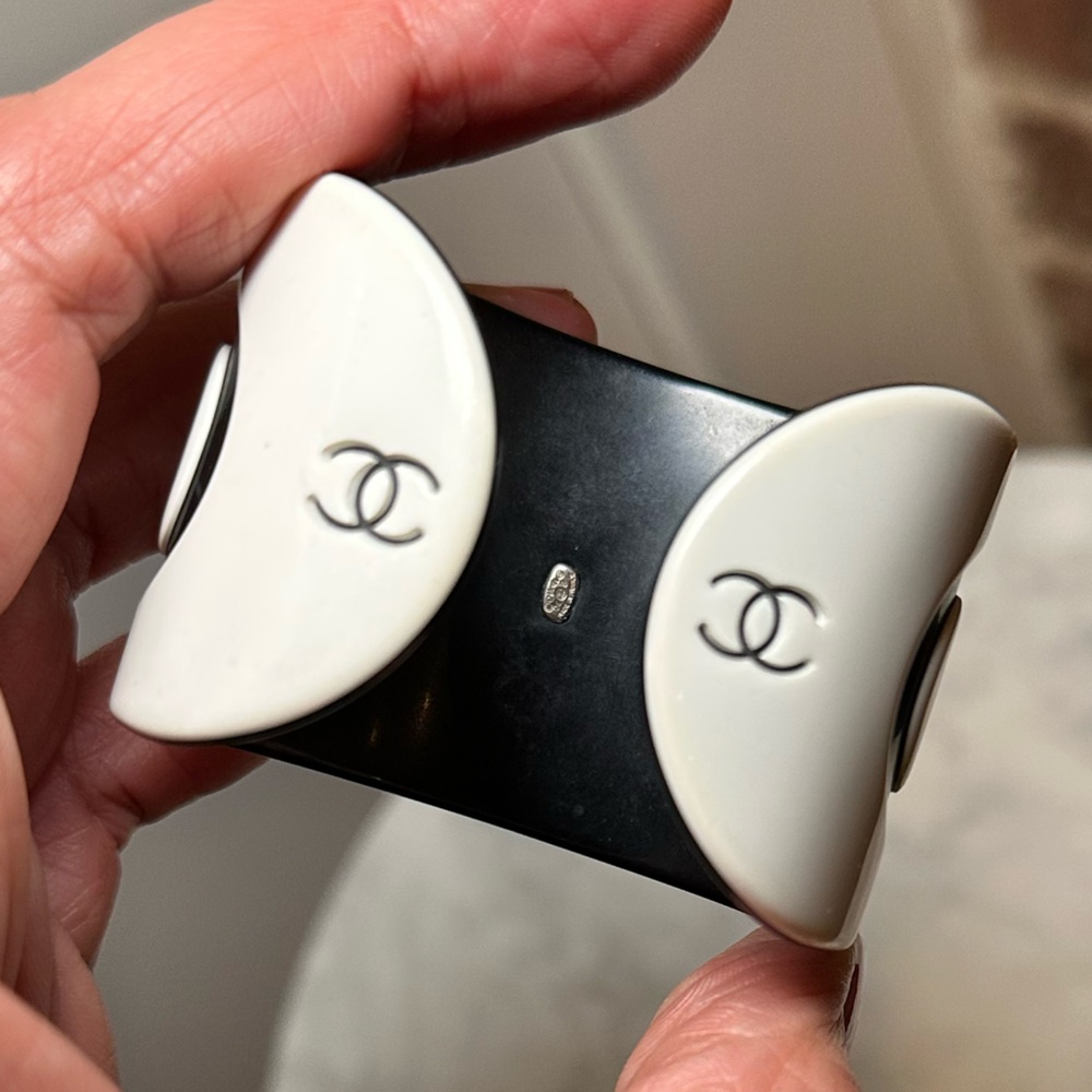 2002 CHANEL Black and White Resin COCO Cuff